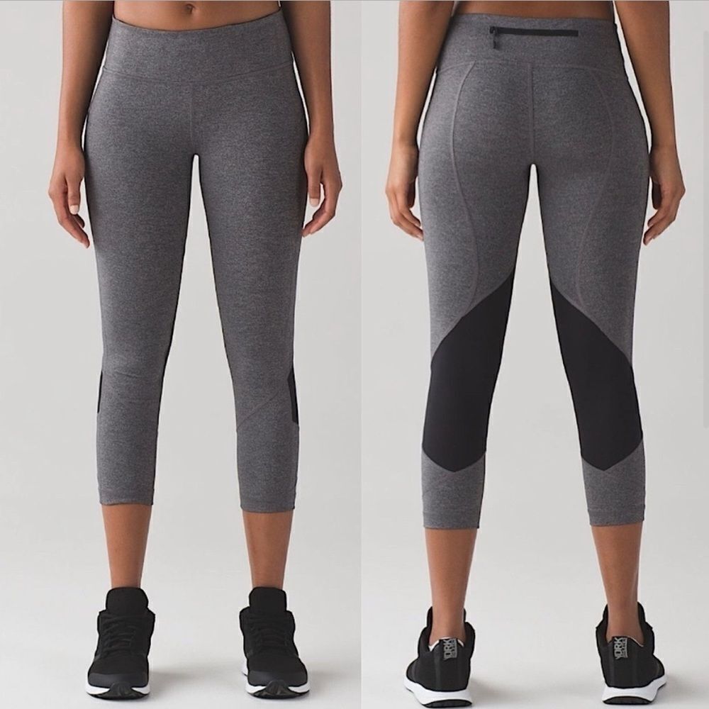 Lululemon Pace Rival Crop Legging Gray